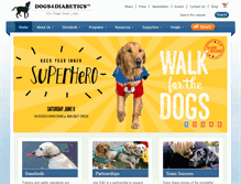 Tablet Screenshot of dogs4diabetics.com